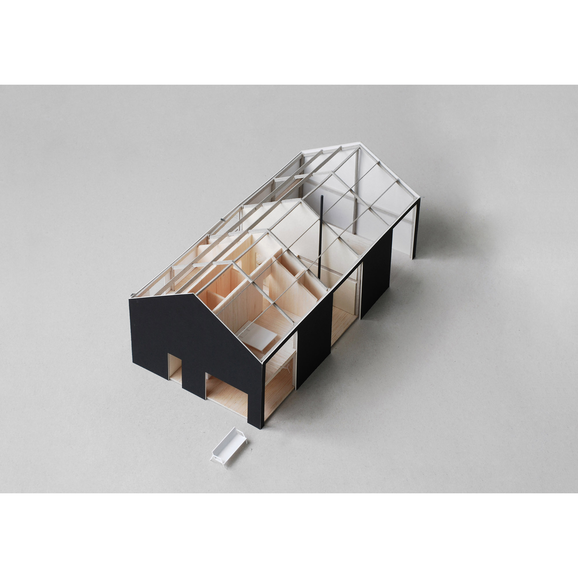 Erbar Mattes Architects barn-to-guest house conversion model