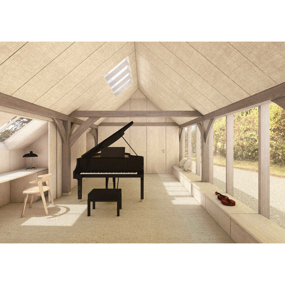 Erbar Mattes Architects Hill House Music Room Hertfordshire