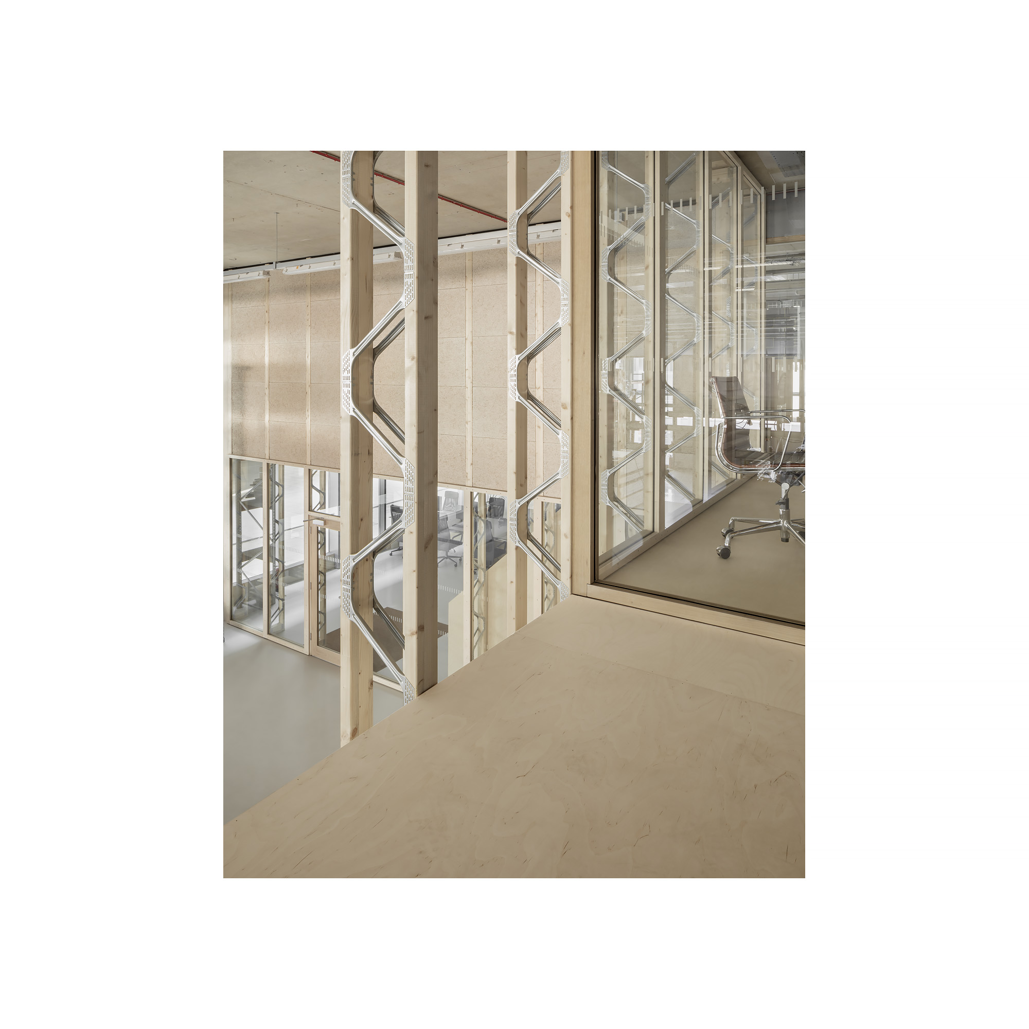 Erbar Mattes Architects Plykea meeting room Here East London